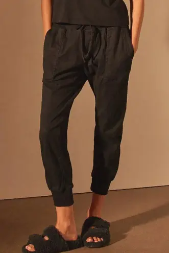 James Perse Joggers mixed media pant womens Black (xsmall)