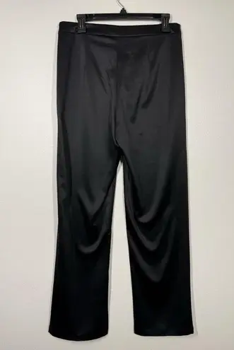 Misook Straight-Leg Satin Pants Black Size Small New Shiny Flowy Size Zip - Image 3