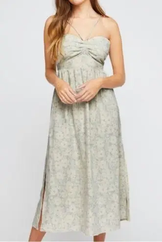 Gentle Fawn NWT  Riviera midi floral rayon linen Blend Dress mist tropical