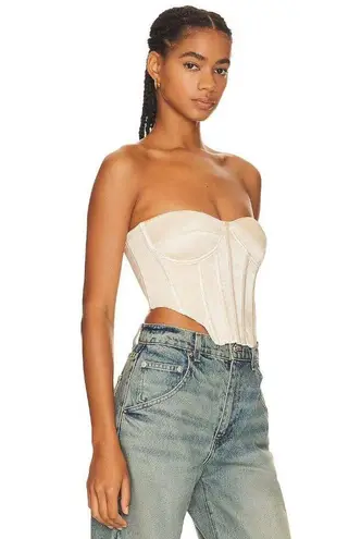 Bardot Eva Bustier Satin Corset Top Champagne Womens Size 8