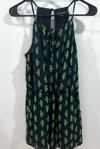 As You Wish Cactus print romper with pockets size small