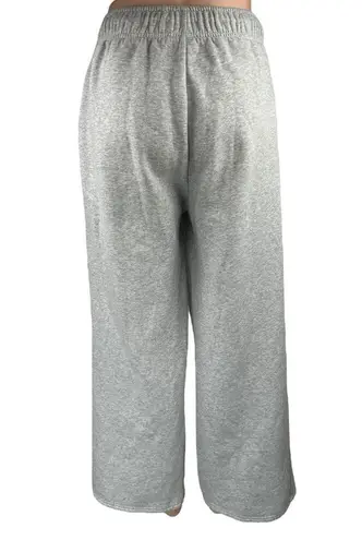 Automet Gray Fleece High Waist Flared Wide Leg Trousers Lounge Sweatpants Size L Size L