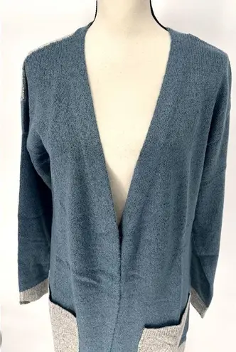 Stitch Fix Lety & Me Cardigan Blue/Gray Color Block Open front LongSleeve Size M