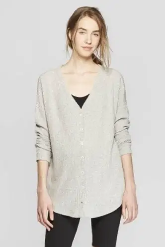 Target Colsie Grey Waffle Knit Button Down Thermal