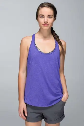 Lululemon  105 F Singlet Heathered Bruised Berry Scalloped Athletic Tank Top 4