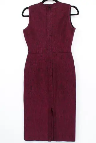 Alberto Makali Bandage Mock Neck Sheath Dress Heathered Spacedye Purple Medium