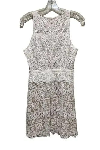 All Saints Melia Lace Mini Dress Ivory White Overlay Size 4