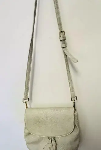 Street Level gray faux suede cross body/shoulder bag/purse with adjustable strap