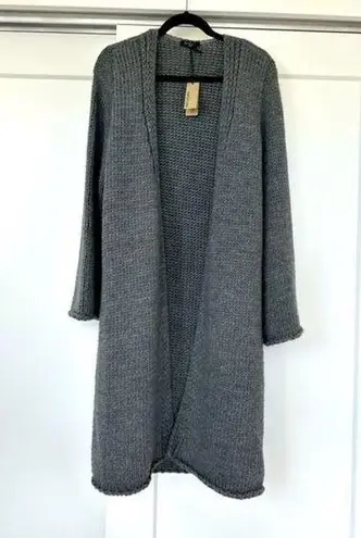 Heartless Jeans chunky knit open front bell sleeveed dark gray cardigan size Sm