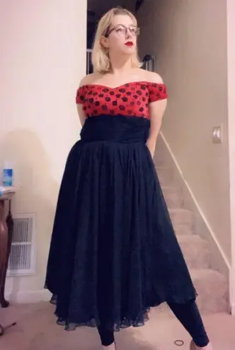 50s designer Milgrim cocktail dress Black