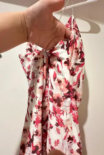 ZARA Pink and White Wrap Spaghetti straps dress Size S