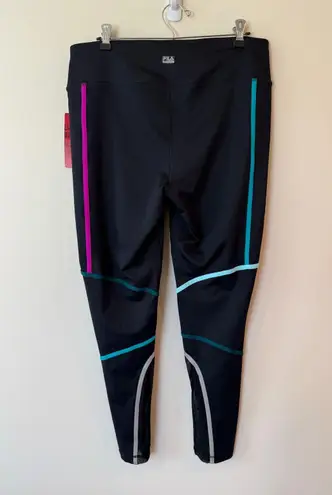 NWT Fila Sport Mid Rise Skinny Leg Leggings Live in Motion Black Women's Size XL