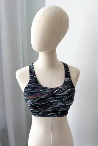 Lululemon  Energy Bra Nulux Mini Sweatr Multi Black Medium Support Women’s Size 4