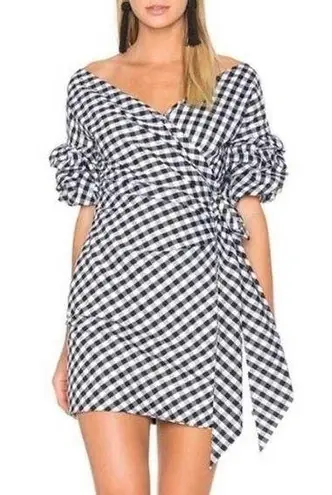 Fame and Partners  Gingham Russo Wrap Dress Size 4