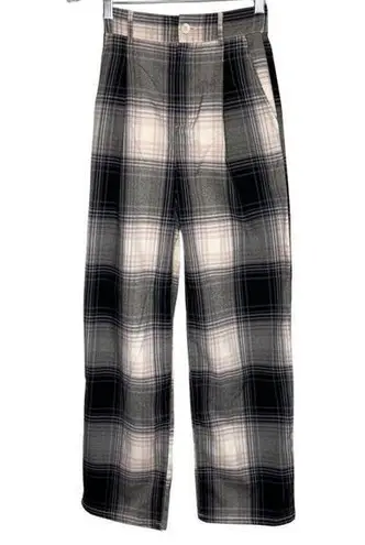 Urban Outfitters  Pants Women XS Pink Black Tartan Plaid Straight Preppy Bohemian