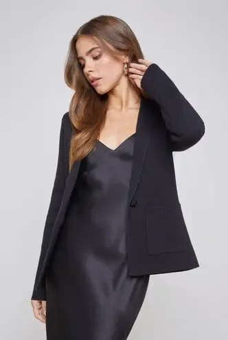 L'Agence Lacey Knit Blazer Sz Small Black