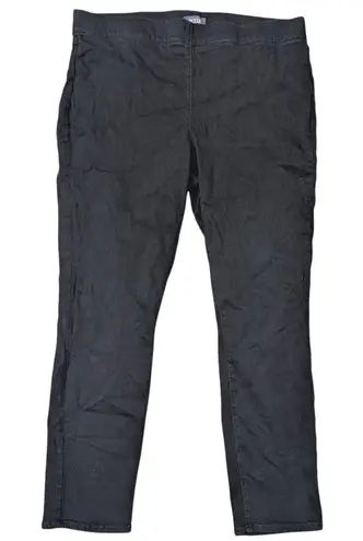 NYDJ Pants Womens Plus 14 1X Black Skinny Jeans Pull On Jeggings Lift Tuck Tummy