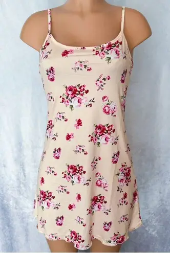 Boutique Cream White & Pink, Floral, Night Slip
