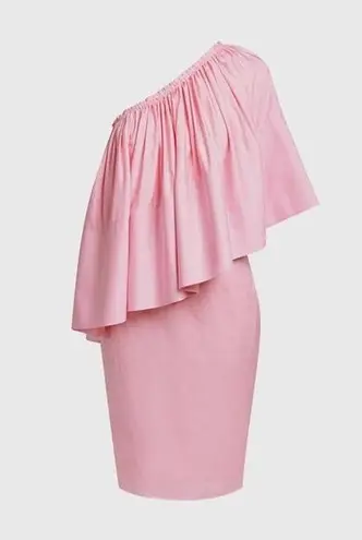 Solace London NWT Laycie One-shoulder Ruffled Dress in Pink Size US 12