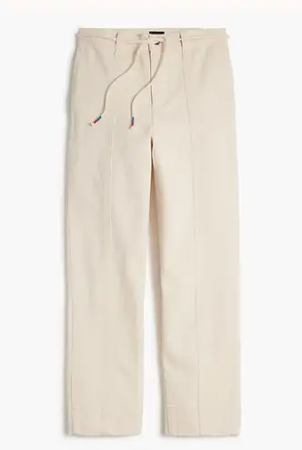 NWT J.Crew Seamed Straight Leg Jean In All Day Stretch Rope Tie Waist Size 28