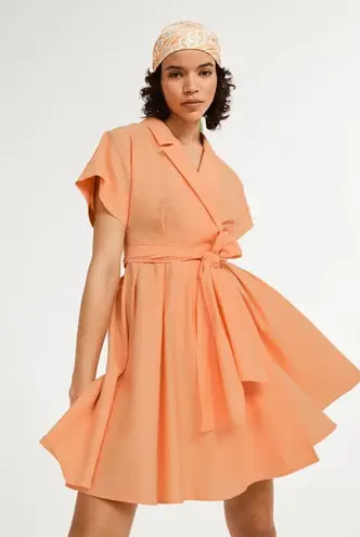 Claudie Pierlot Paris Short Sleeve Coral Tie