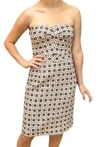 NWT TRINA TURK LA 4 Cora Coffee tweed mini cocktail dress