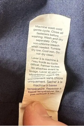 Gap Factory stripe trench blue and white women’s size large