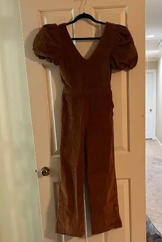 Brown, Corduroy Jumpsuit