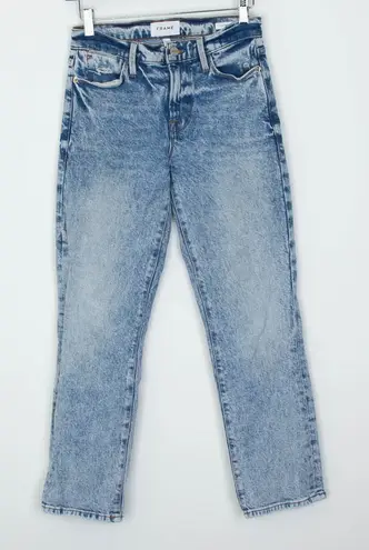 Frame Womens Le High Straight Denim Jeans Size 24 Lombard Wash High Rise Staple