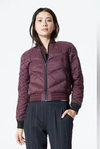 MPG Sport MPG Cropped Maroon Bomber Jacket. Size Small