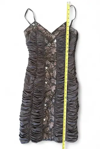 Sue Wong Y2K Nocturne Brown Ruched Dress 2