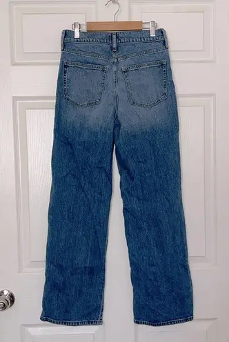 J. Crew factory full length wide leg jeans button fly 25 Blue