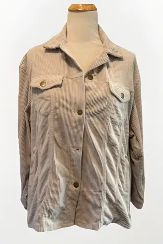 Corduroy Tan Shacket Size Large
