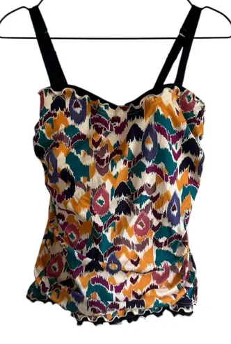 New! Profile by Gottex Tankini 34E / 34DD Shirred Underwire Tankini Top Blue Size undefined