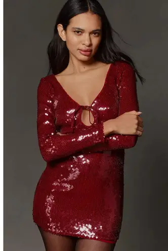 Bardot Verona Long-Sleeve Sequin Mini Dress