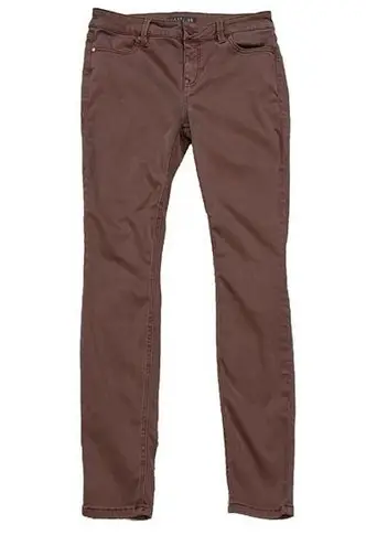 Level 99 Mid Rise Skinny Jeans Fig Brown Stretchy Pockets Anthropologie Sz 28