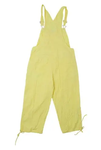 Carolina Blues Vintage 90s Pastel Yellow Nylon Overalls