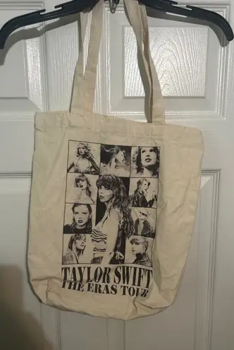 Taylor Swift The Eras Tour Tote Bag Concert Promo Album Eras Beige Tan
