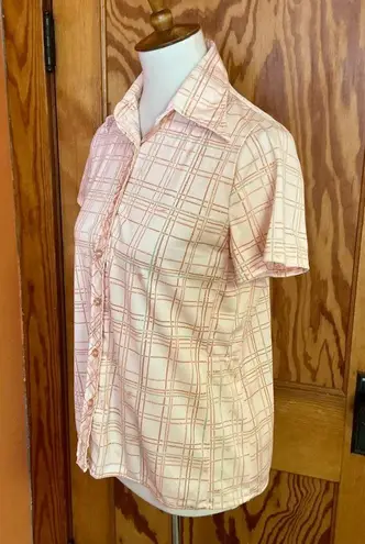 Vintage 70s big collar polyester shirt