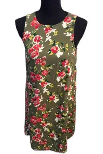 Green Sleeveless Floral Dress Womens DIP Size Small S Cottage Country NWOT