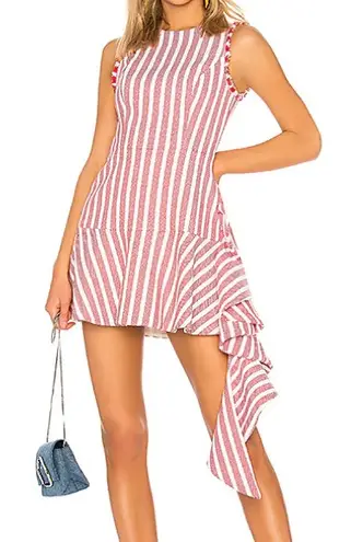 Alexis Cara Mini Dress in Red Cream Stripes
