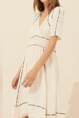 Ba&sh Flavie Poudre Crepe Beige Dress