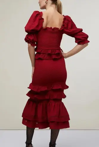 Rachel Parcell Jacquard Smocked Midi Dress