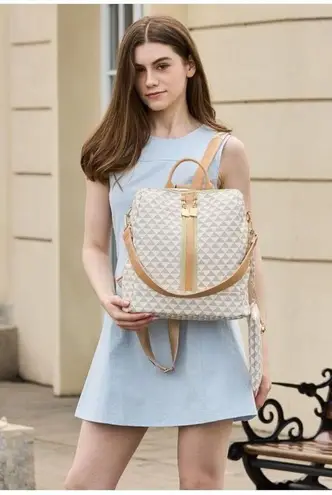 Backpack Purse for Women PU Leather Travel Satchel Handbag Convertible Design Ba