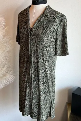 Vintage VTG animal print two piece set Green Size 8