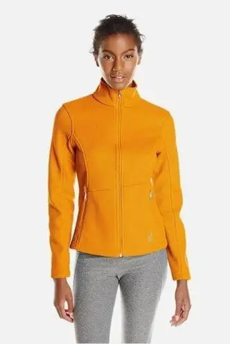 Spyder Endure Tangerine Bright Orange Sweater Fleece Lined Jacket L