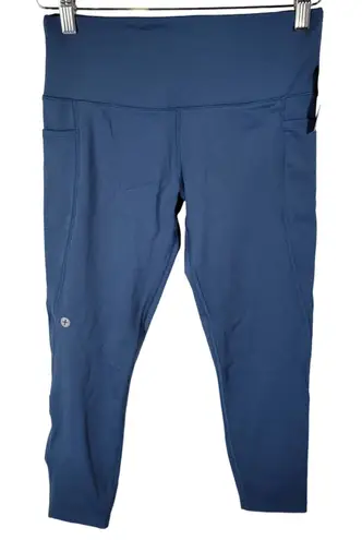 Gym + Coffee Petrol Blue All in 3.0 7/8s Athletic Leggings Womens Medium Pockets