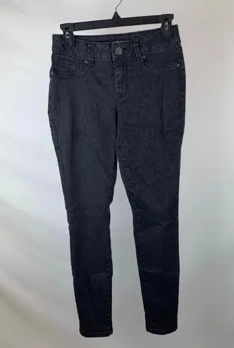 Leopard print jeans Black