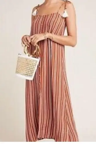 Faithfull the Brand x Anthropologie Arrieta Dress 4 Striped Tassel Boho Maxi