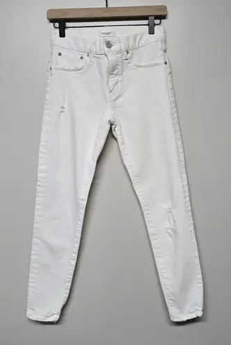 MOUSSY VINTAGE Womans Diana Skinny Jeans 25 White Japanese Denim Ankle 025EAC12